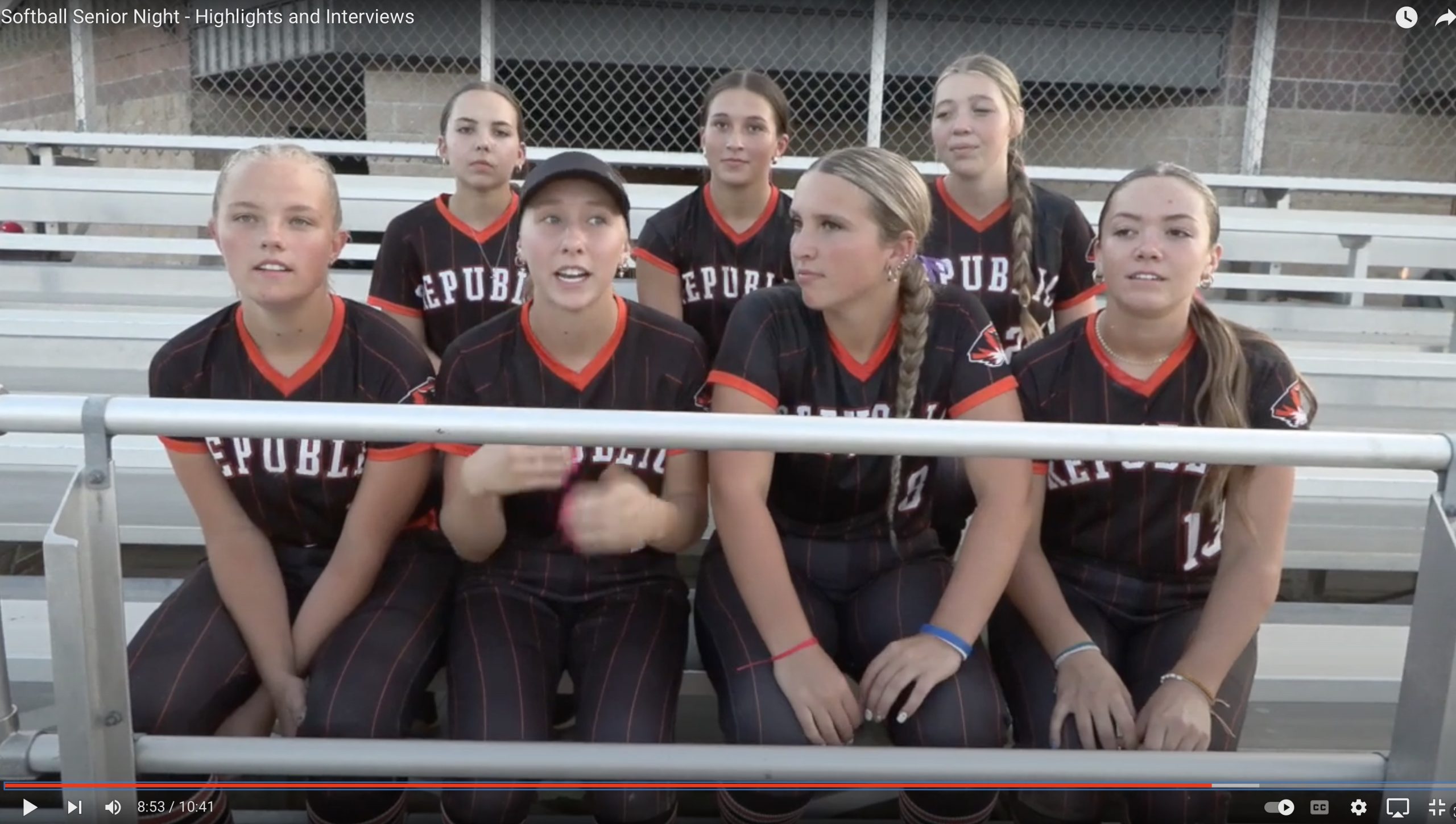 Video: Softball Senior Night